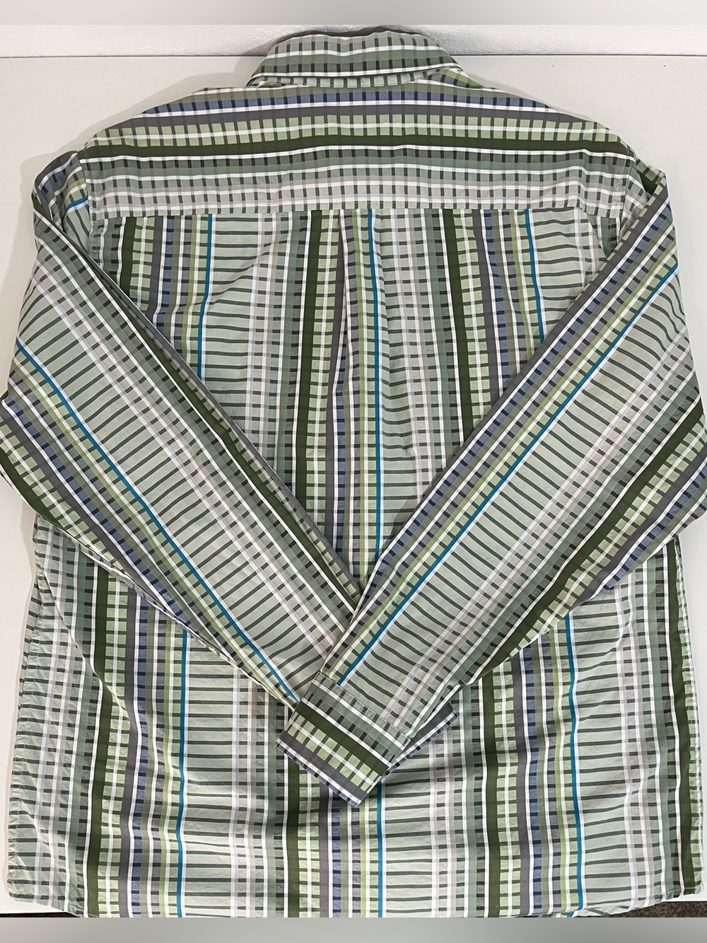 Tommy Bahama Luxury Pima Cotton Long Sleeve Shirt Green Multi-Color L - Picture 3 of 7